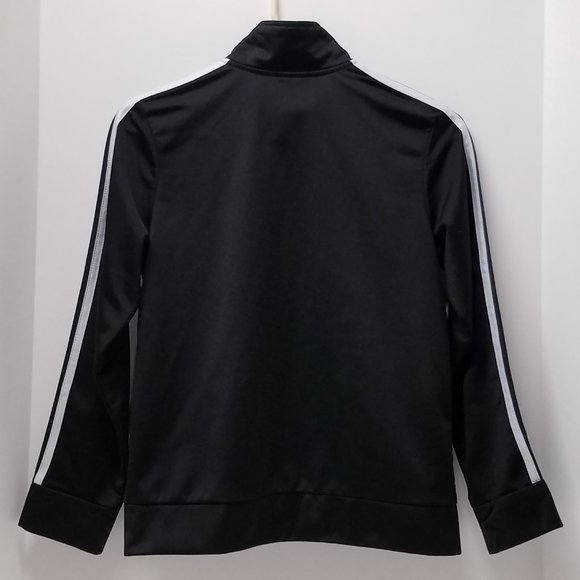 Adidas Girls’ Black & White Three Stripes Iconic Tricot Jacket - Picture 5 of 10